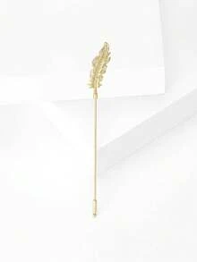 Luxury Glossy Feather Brooches - Creative Pins For Women Unisex Casual Party Jewelry Accessories / Friends Gifts Badges Decoration - Feather - View 11