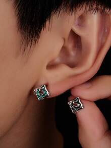 一对百搭优雅的蛇形水滴耳环，男女皆宜的曲线设计，适合日常佩戴、旅行、派对等场合。 - 彩色 - 查看 1