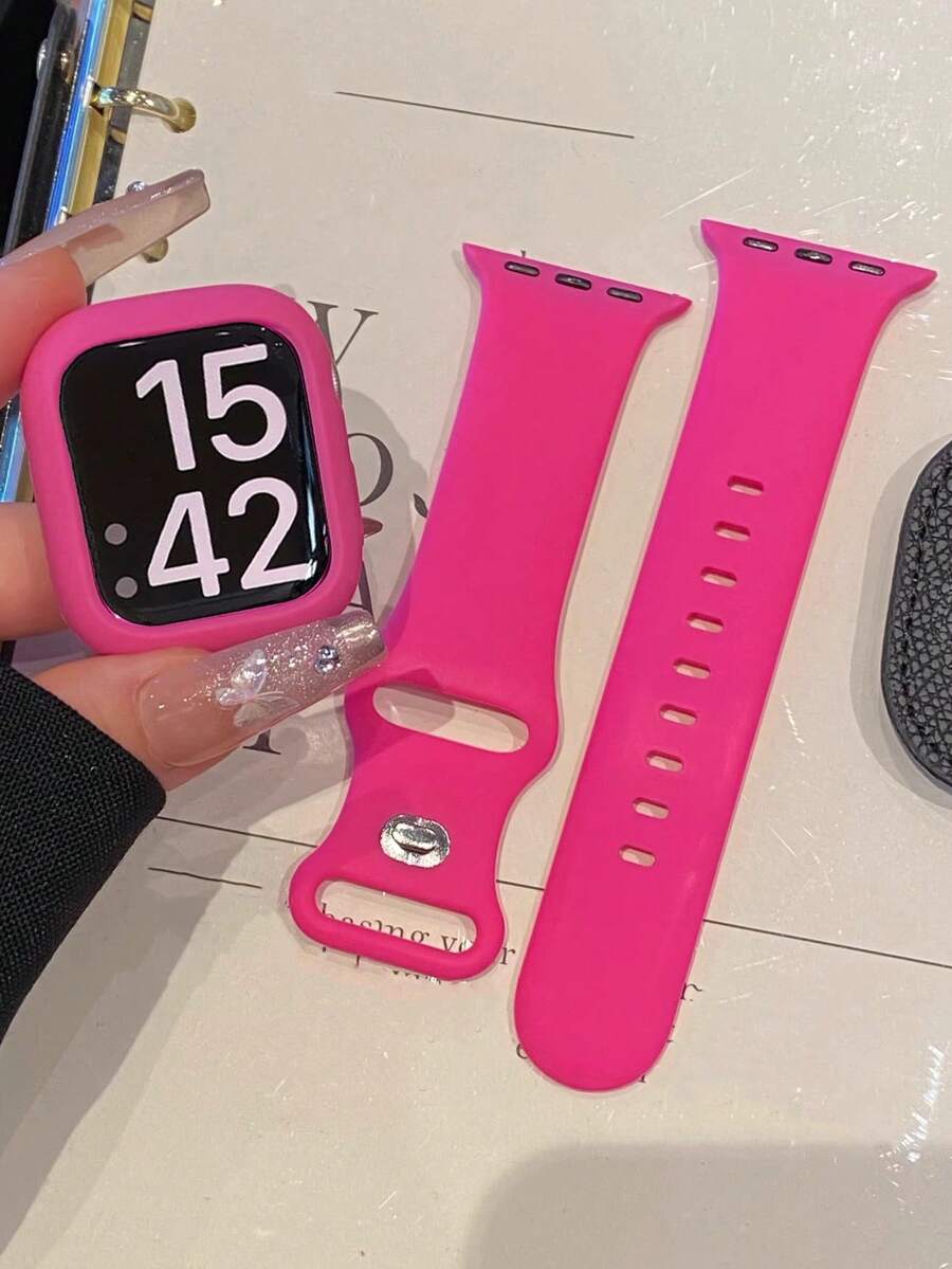 Smart Watch Strap - Hot Pink - View 1