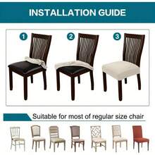 1/4/6pcs Elastic Stretch Dining Chair Covers, Removable & Washable Kitchen Chair Seat Cushion Protectors, Suitable For Hotel, Restaurant, Club And Bar Furniture Decor - Multicolor - View 7