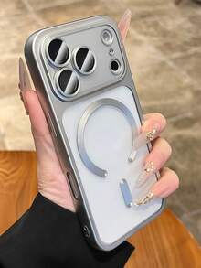 Luxury Matte Translucent Magnetic Phone Case Compatible With IPhone 17ProMax 17Pro 17Air 17 Pro Max 16 15 Pro Max Cases For Magnetic Wireless Charging Shockproof Back Cover - Titanium Gray - View 5