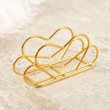Metal Flower Shaped Napkin Holder - Paper Towel Rack For Hotel, Cafe, Homestay Tabletop Decor - Multicolor - View 8