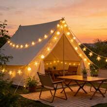 1 pieza Tira de luces de bola de burbujas LED con batería, fácil instalación y fiable, adecuada para bodas, cumpleaños, festivales, patios exteriores, campamentos, iluminación decorativa, regalos del Día de San Valentín, esencial para la decoración de locales, aplicable para la decoración del Ramadán, regalos del Eid Al-Fitr, linternas del Ramadán, decoración del Eid Al-Fitr, Eid Mubarak y todo el mes del Iluminación - Multicolor - Ver 8