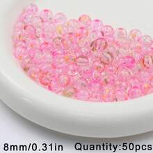 50颗彩色半透明亚克力珠，带孔珠，适用于DIY珠宝制作、工艺品制作、友谊礼物、家居装饰 - diy - 查看 22