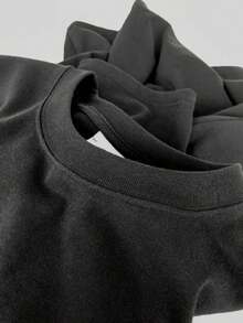 (220 Cotton T-Shirt Double-Sided Printing) Black 1pc Flame & Star Graphic T-Shirt, Y2K, Streetwear, Digital Print T - Shirt Casual Comfort Cotton Tee For Spring & Summer Fall Men's Clothing, Gift, Unisex - 黑色 - 查看 2