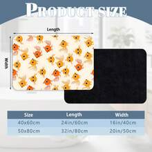 Diatom Mud Floor Mat, Made Of High-Quality Diatom Mud And Tech Fabric, With An Ultra-Soft Surface That Can Absorb Water To The Maximum Extent. Print 1.9.43 - Black - View 2