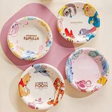 Disney Stitch Ceramic Tableware, Officially Licensed, High-End Stylish Cartoon Cute Bowl Plate Set, Couple Matching Dinnerware For Home Use - Multicolor - View 6