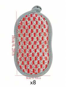 1pc/5pcs/10pcs Colorful Kitchen Microfiber Sponges, Reusable Double-Sided Stainless Steel Cleaning Pads, Soft Cleaning Pads For Pot And Stove, Random Styles & Colors - Dishwashing - View 11