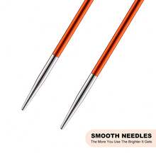 9pcs/Set Colorful Stainless Steel Detachable Circular Needles, Crochet Hooks, Interchangeable Connectors, Suitable For DIY Sweater, Scarf, Doll Knitting And Crocheting Projects, Gift For Knitting Enthusiasts - Crochet - View 4