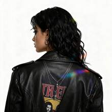 1pc Men's Wig Long Curly Hair, Rock Heavy Metal Style, Party Halloween Anime Dress Up Wig, Fiber Hair, Non-Human Hair , Ideal Choice For Gifts - Black - View 11