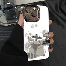 Funda de teléfono con diseño de dibujo animado de mapache kawaii para 17 16 15 14 13 12 11 PRO PLUS MAX # YGCYKHX1 traducido al español: YGCYKHX1 - Negro reflectante 6 - Ver 8