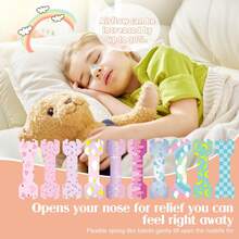 Small Size Pink Blue Kids Nose Strips 1.73 * 0.55 Girls Breathing Strips Strip For Snoring Cartoon Star Moon Cloud Sleeping Tape Anti Snoring Solution Nose Tape Nose Strip5/10/20/30/40/50/60/70/100 Pcs - Individually Packaged - View 6
