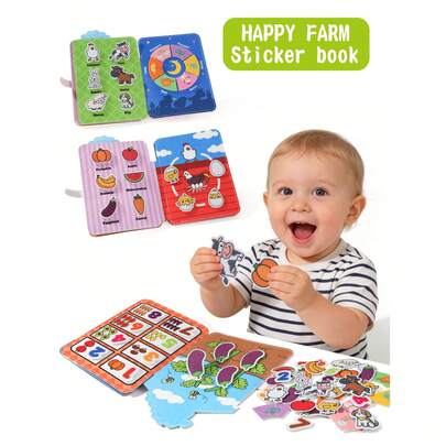 Sách tương tác chủ đề nông trại, sách dán tương tác cho bé 0-3 tuổi, đồ chơi giáo dục sớm giúp bé xé tay, rèn luyện kỹ năng vận động ngón tay, đồ chơi Montessori cho bé, cẩm nang cho bé, quà tặng sinh nhật cho bé trai và bé gái dịp Lễ Phục Sinh, Ngày Thiếu Nhi, trò chơi cho bé, trò chơi cho bé gái, sách thiếu nhi.