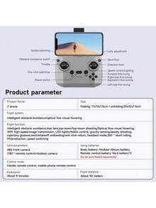 TOKQI I1PRO Dual Camera Drone With Obstacle Avoidance, Built-In Propeller Guards And Screen Remote Controller, 4-Axis Quadcopter, RC Airplane