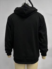 Car Print Hoodie Men's Loose Plus Size Autumn New Student Couple Black Versatile Casual Jacket Teenager Sports Top Pullover Sweatshirt This Casual, Cute, And Comfortable Pure Cotton Gift Is - 黑色 - 查看 2