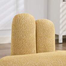 Cozy Bunny-Ear Fabric Ottoman, Fixed Padded Stool With Cute Ears, No Storage Space, Not Removable - 黃色 - 查看 5
