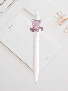 色彩鲜艳、可爱小熊图案的凝胶笔，黑色笔尖，0.5毫米笔尖，适用于笔记本、书写、做作业、工作、办公室、医院、护士、医生、记笔记、备忘录、文具、学校、学生、教师、返校用品，适合赠送朋友、家人、孩子、同学，也是返校季、圣诞节、生日、节日礼物的理想之选。 - 黑色 - 查看 18