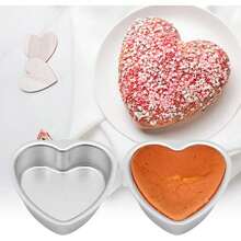 10/5/1 Set – 4-Inch Heart-Shaped Cake Mold, 4-Inch Solid Base Mold. Perfect For Baking Wedding Cakes, Birthday Celebrations, And Festive Events. Made Of Non-Stick Aluminum Construction. - Multicolor - View 5