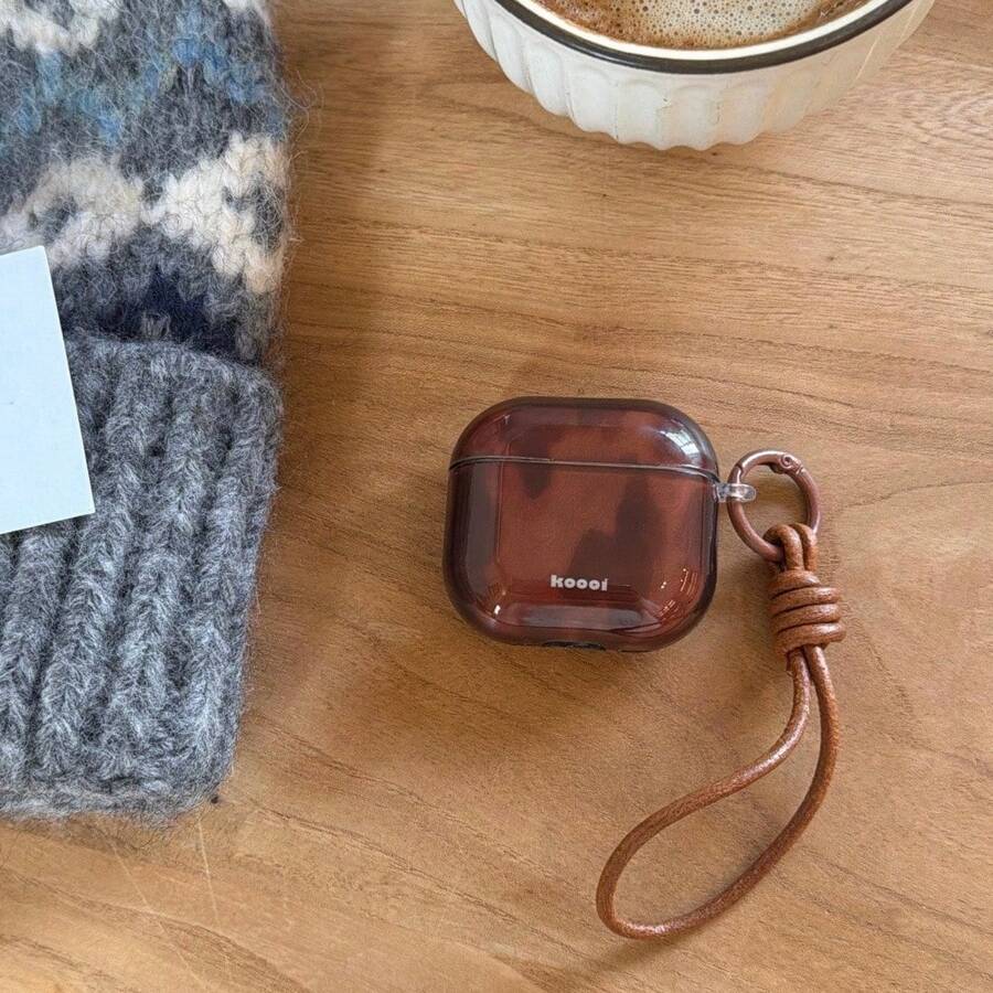 Luxury Amber Protective Case Compatible With Airpods 4, Pro 3, Apple Earphones, 2 Wireless Bluetooth, Pro, Shockproof Cover For 2nd & 3rd Generation - Brown - View 1