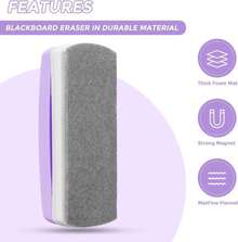 Ddaowanx Whiteboard Eraser - Magnetic Dry Erase, Glass Board Eraser, School And Office Supplies, Pack Of 2 (Purple) - ColorJ - 查看 2