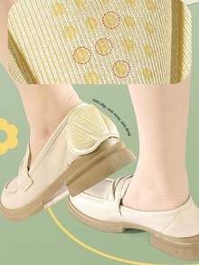 1 Pair Women's Anti-Chafing Heel Grips, Adjustable Shoe Size, Soft & Comfortable Heel Cushion Pads Suitable For Women's Sports Shoes, Tennis Shoes, Basketball Shoes, Elegant Gold High Heels And More - Apricot - View 6