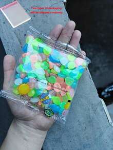 500pcs Luminous Garden Pebbles, Colorful Glow Stones, Suitable For Garden Lawn, Yard, Home Outdoor Path, Corridor And Aquarium Decoration. Glow Stones Are Great For Fish Tank, Walkway, Flower Bed, Potted Plants, Driveway DIY Design, Home Decor And Christmas Decoration (Random Color And Style) - Multicolor - View 15