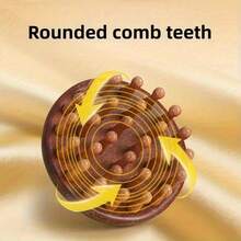 Natural Sandalwood Scalp Massager - Handmade Wooden Wide-Tooth Comb - Wooden Massage Comb And Sandalwood Hair Brush, Luxurious Hair Care, Scalp Massager, Promotes Hair Growth