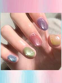 BORN PRETTY 10ml 玻璃珠猫咪磁性凝胶眼胶 粉色 绿色 紫色 蓝色 UV LED 可卸半永久 DIY 美甲沙龙