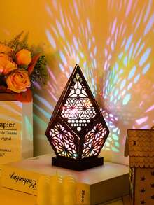 Starlight Projector Lamp,Boho Ambient Lighting Ceiling Projector Night Light, Wooden Colorful LED Lights For Bedroom Vintage Room Decor Aesthetic Unique Gifts For Christmas Halloween Birthdays - Four Sides - View 11