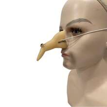 Halloween Witch Hat, All Black Wizard Hat, Witch Nose, Hooked Nose For Women - Multicolor - View 6