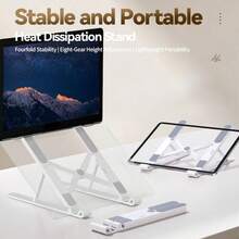 Acer 【宏碁官方正品】AMS026 笔记本电脑支架，8 档高度可调，可折叠，便携，符合人体工学设计，节省空间，经久耐用且稳定 - 白色 - 查看 5