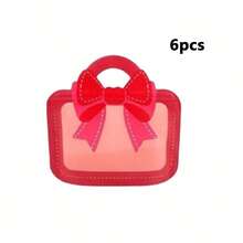 12/6个蝴蝶结造型派对礼品袋，塑料礼品袋，适用于生日、糖果和饼干包装 - 多种颜色（红色、粉色、蓝色），适合返校季和情人节 - 包裝袋 - 查看 8