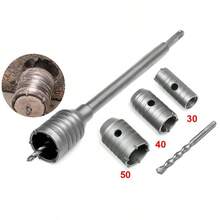 Set 50mm 40mm 30mm Hollow Core Drill Bit Shank 350mm Concrete Cement Stone Wall Drilling Cutter Conditioner Masonry Tile - Initial - View 1