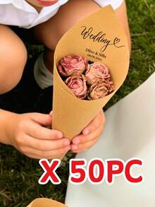 Customizable Text Petal Paper Cones, Suitable For Wedding Favors, Bridal Showers, Birthday Confetti, Christmas, And Halloween Party Decorations. - Multicolor - View 16