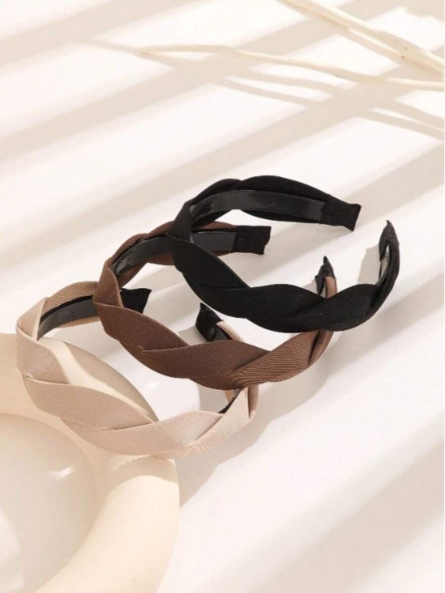 3pcs Fashionable & Versatile Headbands, Suitable As Gift For Girlfriend Headband Hair Hoop - Multicolor - View 1