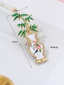 1pc Zinc Alloy Colorful Enamel Cute Brooch, Suitable For Daily Outfit And Bag Decoration - one-size - View 5