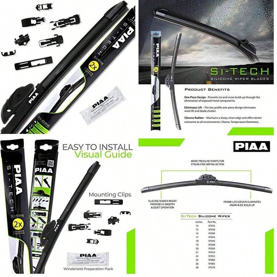 PIAA Aero Limpiaparabrisas de silicona Premium 4, 48.26 cm - 48,26 centímetros - Ver 1