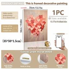 1幅帆布墙画 - 浣熊 | 情人节墙画，粉色情人节装饰，可爱浣熊礼物，俏皮爱心图案，心形绘画可打印模板 | 爱心礼物，艺术印刷品，迷人房间装饰，儿童房装饰 - 婴儿用品_ 带框婴儿房墙画，完美适用于游戏室装饰、婴儿房装饰、育儿室装饰、幼儿园装饰、男孩房装饰、女孩卧室装饰 - 彩色 - 查看 16