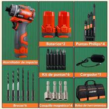 Atornillador inalámbrico dos posiciones color naranja de 1/4' 16V - Naranja - Ver 3