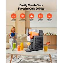 Máquina de Slushie, 2.6L / 88oz No se necesita hielo Máquina de Slushie para el hogar, máquina de bebidas congeladas con 5 programas predeterminados, máquina de Margarita con autolimpieza, Margaritas congeladas, Frappés, batido y más - Negro - Ver 4