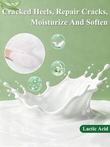 5双装足部去角质面膜，芦荟足部去角质去角质，去除死皮并保湿护理，不含酒精，富含透明质酸和甘油，缓解干燥皲裂的脚后跟，软化粗糙的足部SPA袜，秋冬季皲裂足部护理（男女通用） - 白色 - 查看 7