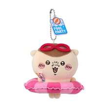 Miniso 1件时尚夏季泳池漂浮物毛绒钥匙扣，粉色格子漂浮物+红色时尚太阳镜+饮料架装饰，泳池派对挂件，柔软人造毛皮材质，便携式夏季配饰 - 粉黃色 - 查看 5
