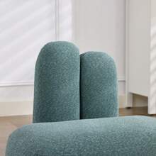 Cozy Bunny-Ear Fabric Ottoman, Fixed Padded Stool With Cute Ears, No Storage Space, Not Removable - 綠色 - 查看 6