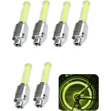 6 Piezas Válvula de Bicicleta Luz Neumático de Luz Rueda de Bicicleta Luz de La Noche LED Rueda, Bicicleta Motocicleta Rueda Luz Iluminación Accesorios,39944060 - Multicolor - Ver 1
