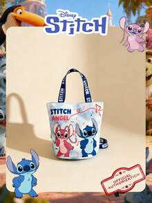 Disney 迪士尼官方授权史迪奇图案方形手提包，糖果包，可爱卡通女孩手提包，轻便单肩包，可调节肩带斜挎包，适合女孩/学生，日常/外出/装手机/钱包和小物件的理想之选 - 彩色 - 查看 16