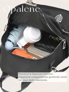 Malist Flower Embroidery Functional Backpack For Women, Business Casual Commuting Travel Backpacks, Cute Multi-Compartment Versatile Computer Daypack, Portable Campus School Bag For Junior High School And College Students, School Backpack, Elementary School, Middle School, High School, Back To School Bags, Waterproof, Lightweight, Classic Casual, Suitable For Teen Girls Women College Students, Teacher, Perfect For Back To School, First Day Of School, Middle School, High School - Nhiều màu - Xem 8
