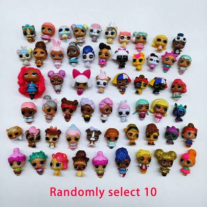 10pcs New Exquisite LOL Surprise Mini Random Doll Series Toys, Birthday Gift, PVC Material, 3cm High, Holiday Gift, Christmas Gift
