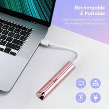 Facial Hair Remover For Women- As Seen On TV Painless Face Shaver -Mini Hair Remover, Electric Razor Shaver Portable Bikini Epilator For Lips, Chin, Armpit, Peach Fuzz, Fingers, Neck, Cheek(Rose Gold) - 玫瑰金色 - 查看 5
