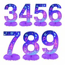 Birthday Digital Party Table Centerpiece, KPOP Themed Birthday Party Honeycomb Decoration, Suitable For Birthday Party Table Centerpiece Decoration - Multicolor - View 3