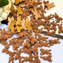 10件套植绒兔子套装，植绒动物珠子，手工饰品吊坠，发夹配饰，手工工艺礼品，节日用品，感恩节礼物，斋月和复活节手工礼品 - 10PCS - 查看 4